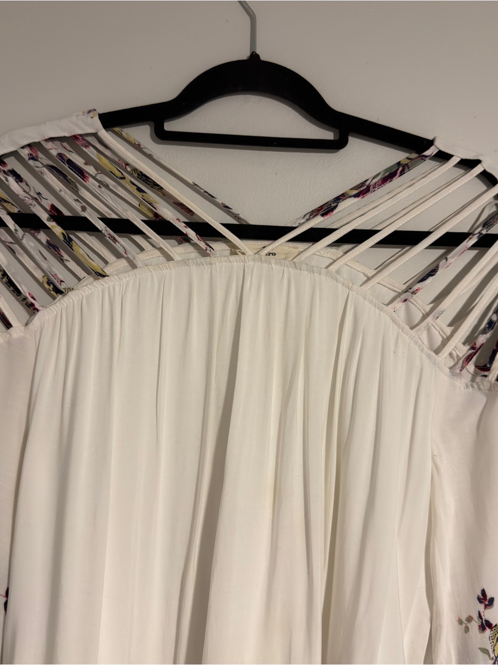 entro White Floral Mini Dress with Strappy Yoke - Picture 4 of 7